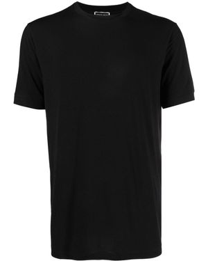 Giorgio Armani Crew Neck T-Shirt With Stretch Fabric - Black