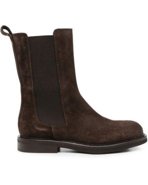 Poeve Ivy Leather Boots - Brown