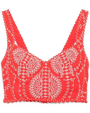 Charo Ruiz Goldie Crop Top - Red