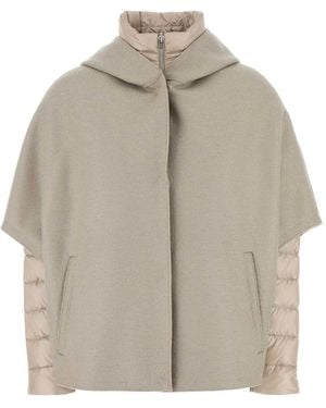 Herno Padded Cape - Grey