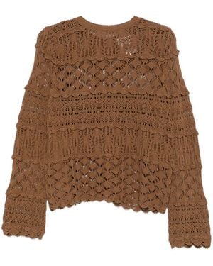 Semicouture Zilla Cotton Cardigan - Brown