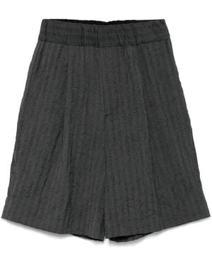 Dries Van Noten Pinstriped Bermuda Shorts - Black