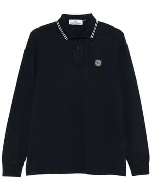 Stone Island Polo Shirt With Logo - Blue