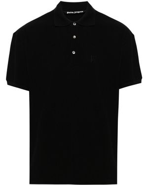 Palm Angels Polo A Maniche Corte - Nero