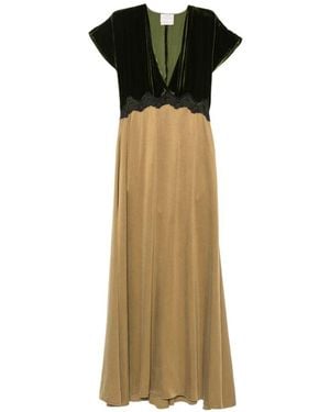 forte_forte Velvet Long Dress - Green
