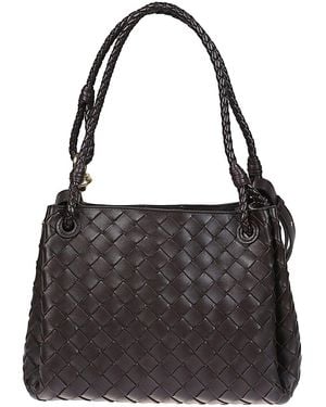 Bottega Veneta Parachute Medium Leather Tote - Black