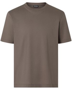 ZEGNA Cotton T-Shirt - Grey