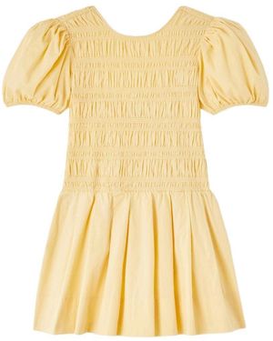 Ganni Organic Cotton Mini Dress - Yellow