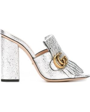 Gucci Marmont Mules - Metallic