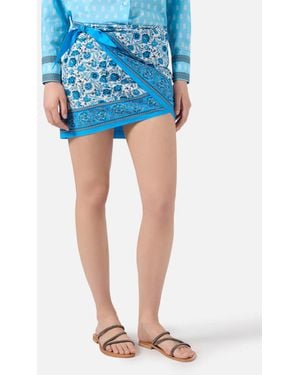 MC2 Saint Barth Pareo Skirt Angie - Blue