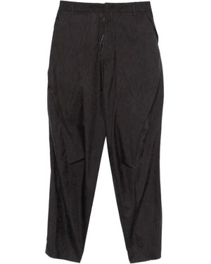 Adererror Trousers With A Wrinkled Effect - Black