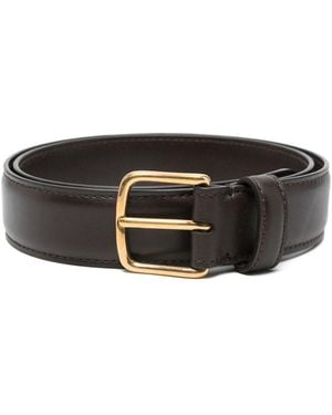 The Row Classic Leather Belt - Black