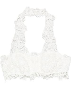Ermanno Scervino Embroidered Linen Top - White