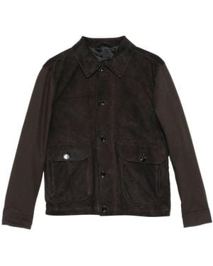 Brioni Suede Leather Jacket - Black