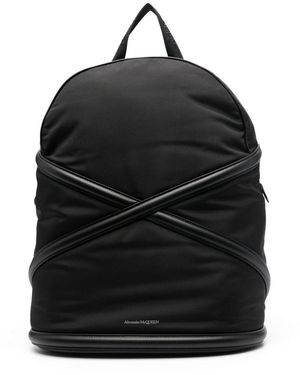 McQueen Logo-print Shell Backpack - Black