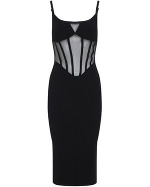 Elisabetta Franchi Midi Dress Long Dresses - Black