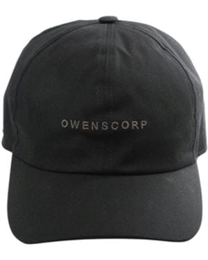 Rick Owens Canvas Baseball Cap With Owenscorp Embroidery - Black
