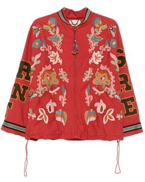 FRONT STREET 8 Embroidered Cotton Bomber Jacket
