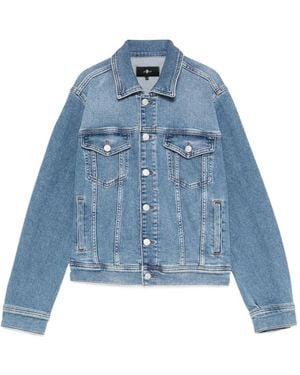 7 For All Mankind Adi Denim Trucker Jacket - Blue