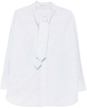 Bottega Veneta Striped Cotton Shirt - White