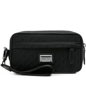 Emporio Armani Logo Nylon Beauty-Case - Black