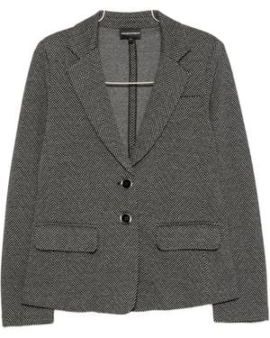 Emporio Armani Cotton Single-Breasted Jacket - Grey