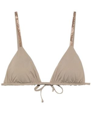 Fisico Bikini With Rhinestones - Natural