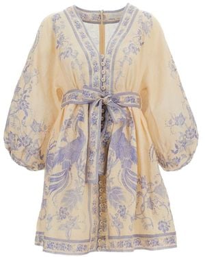Zimmermann Indra Linen Mini Dress - White