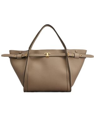 Tod's Small Leather Tote Bag - Natural