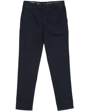 Luigi Bianchi Trousers With Logo - Blue