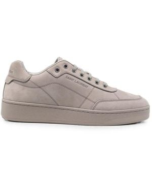 Saint Laurent Sl61 Leather Trainers - Grey