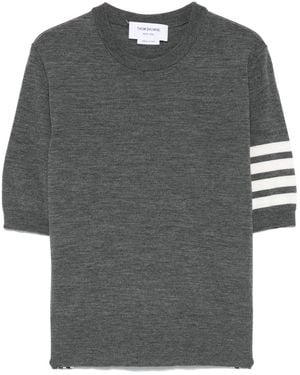 Thom Browne Wool Crewneck Sweater - Grey