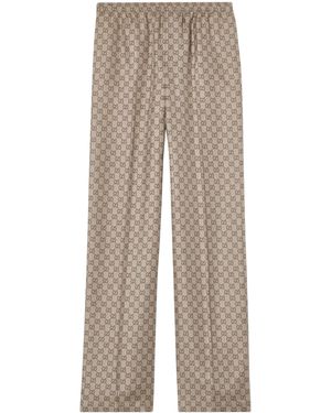 Gucci Silk Twill Trousers - Natural