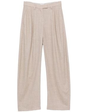Brunello Cucinelli Wool Wide-Leg Trousers - White