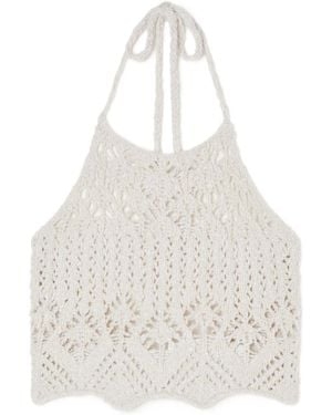 Alanui Lagoon Romance Cotton Top - White
