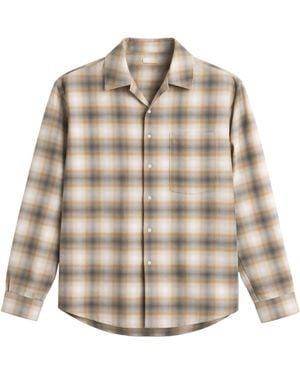 JW Anderson Shaded Chequered Shirt - Natural
