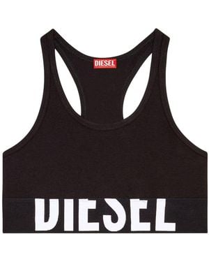 DIESEL Logo Bralette Bra - Black