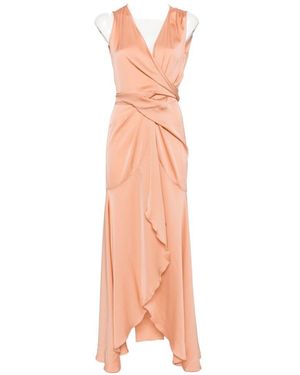 Silk95five Shangri Silk Long Dress - Pink