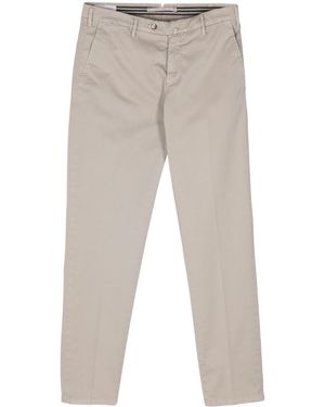 Luigi Bianchi Trousers With Logo - Natural