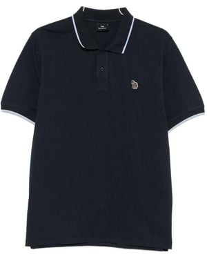 Paul Smith Zebra Logo Cotton Polo Shirt - Blue
