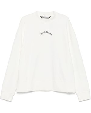 Palm Angels Sweatshirt With Logo - White
