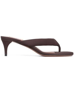 Alaïa Leather Thong Sandals - White