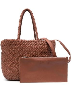 Dragon Diffusion Woven Leather Bag - Brown