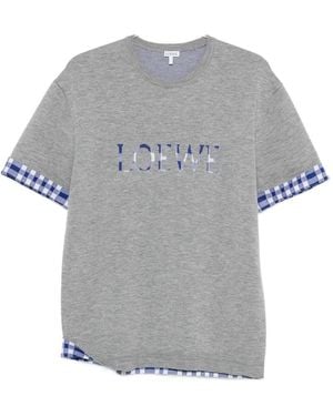 Loewe Wool And Cotton Blend T-Shirt - Grey