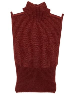 Max Mara Wool High-Neck Vest - Red