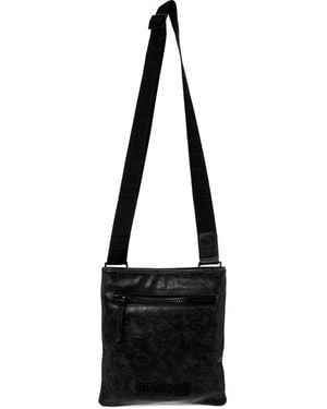 Just Cavalli Logo-Embossed Messenger Bag - Black