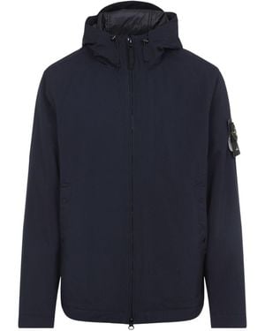 Stone Island Hooded Blouson Jacket - Blue