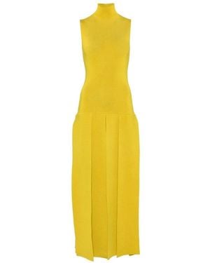 Alaïa Pleated Maxi Dress - Yellow