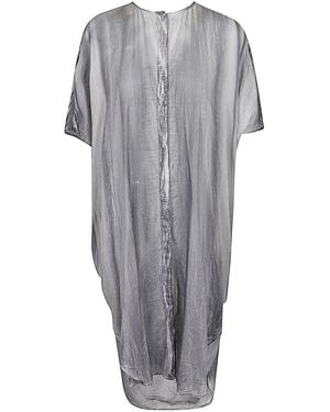MIZUIRO Cotton Long Shirt - Grey