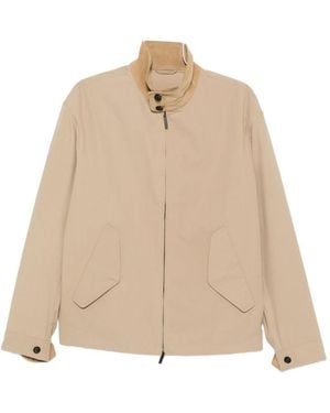 Emporio Armani Nylon Bomber Jacket - Natural